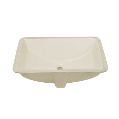 ALLY 21" X 15" Rectangular Undermount Bathroom Sink, Overflow Hole With Multiple Colors