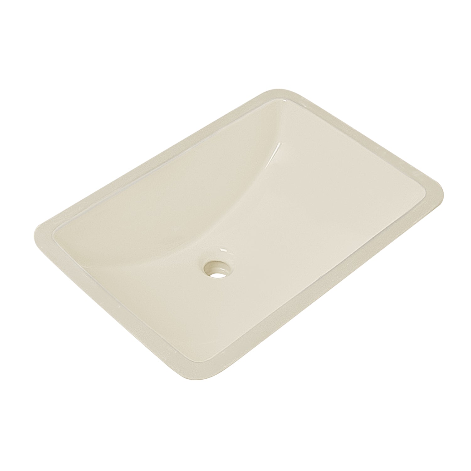 ALLY 21" X 15" Rectangular Undermount Bathroom Sink, Overflow Hole With Multiple Colors