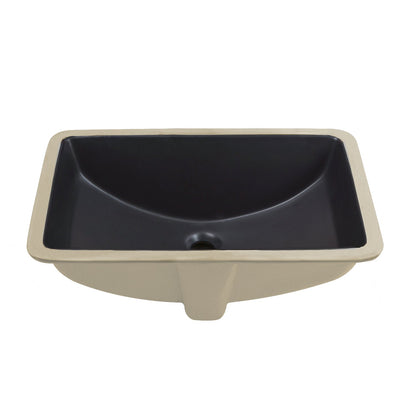 ALLY 21" X 15" Rectangular Undermount Bathroom Sink, Overflow Hole With Multiple Colors