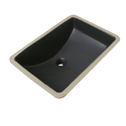 ALLY 21" X 15" Rectangular Undermount Bathroom Sink, Overflow Hole With Multiple Colors