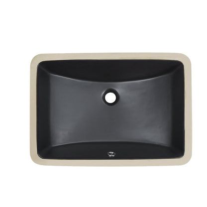 DeerValley Bath ALLY 21" X 15" Rectangular Undermount Bathroom Sink, Overflow Hole With Multiple Colors Undermount Bathroom Sinks