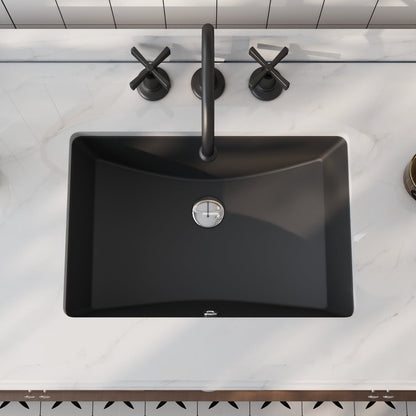 ALLY 21" X 15" Rectangular Undermount Bathroom Sink, Overflow Hole With Multiple Colors