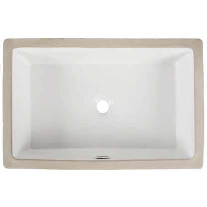 23.9"x15.79" Undermount Bathroom Sink Rectangular, with Flat Overflow