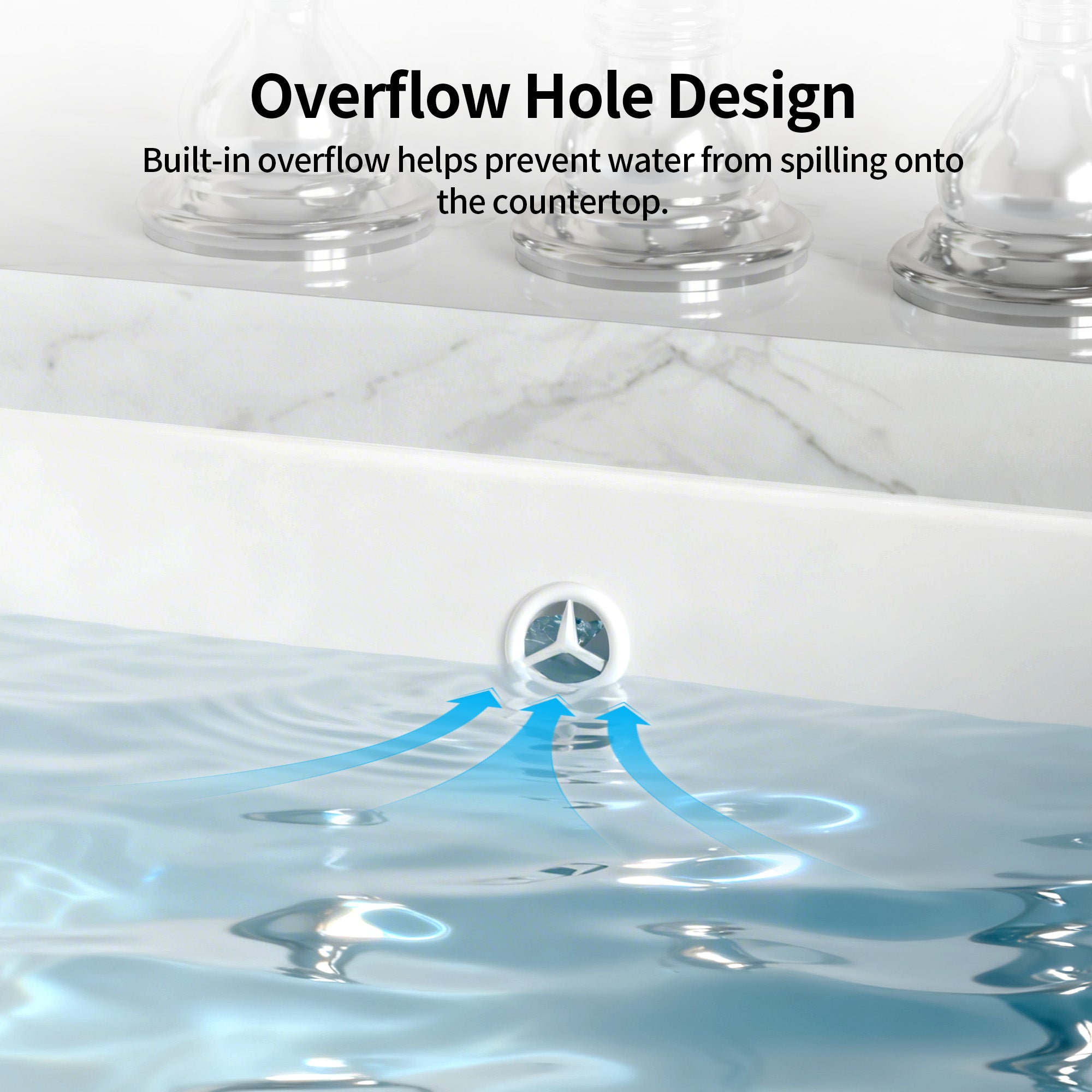 DeerValley DV-1U0477 18 x 13.5 Inch Undermount Bathroom Sink, White Ceramic Under Counter Bathroom Sinks, Modern Lavatory Vanity Bath Wash Bowl Basin with Overflow