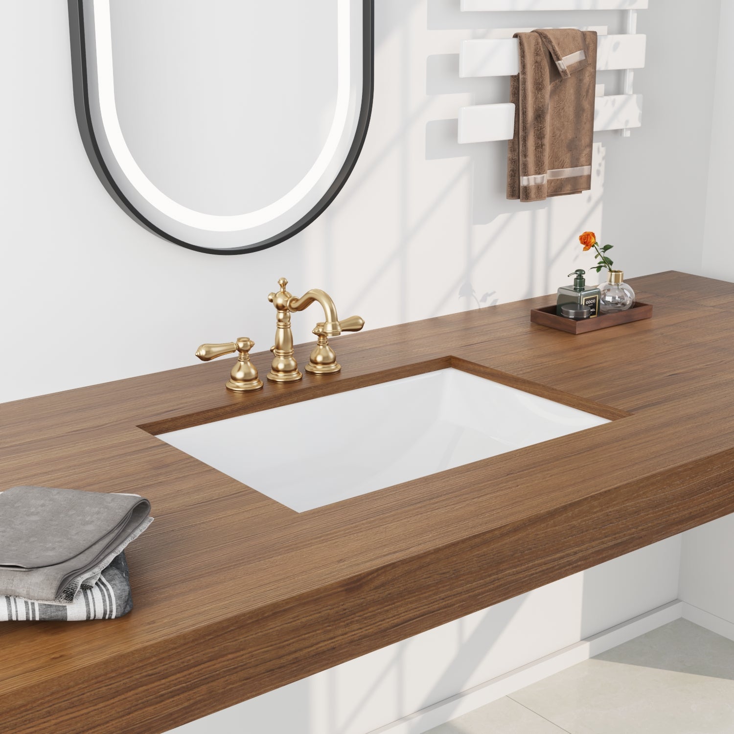DeerValley Ally 21*15 Vitreous China Undermount Rectangular Space