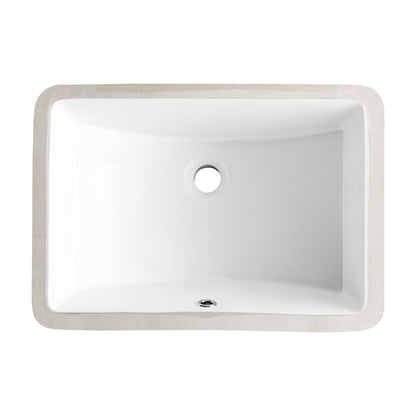 DeerValley Bath ALLY 21" X 15" Rectangular Undermount Bathroom Sink, Overflow Hole With Multiple Colors Undermount Bathroom Sinks