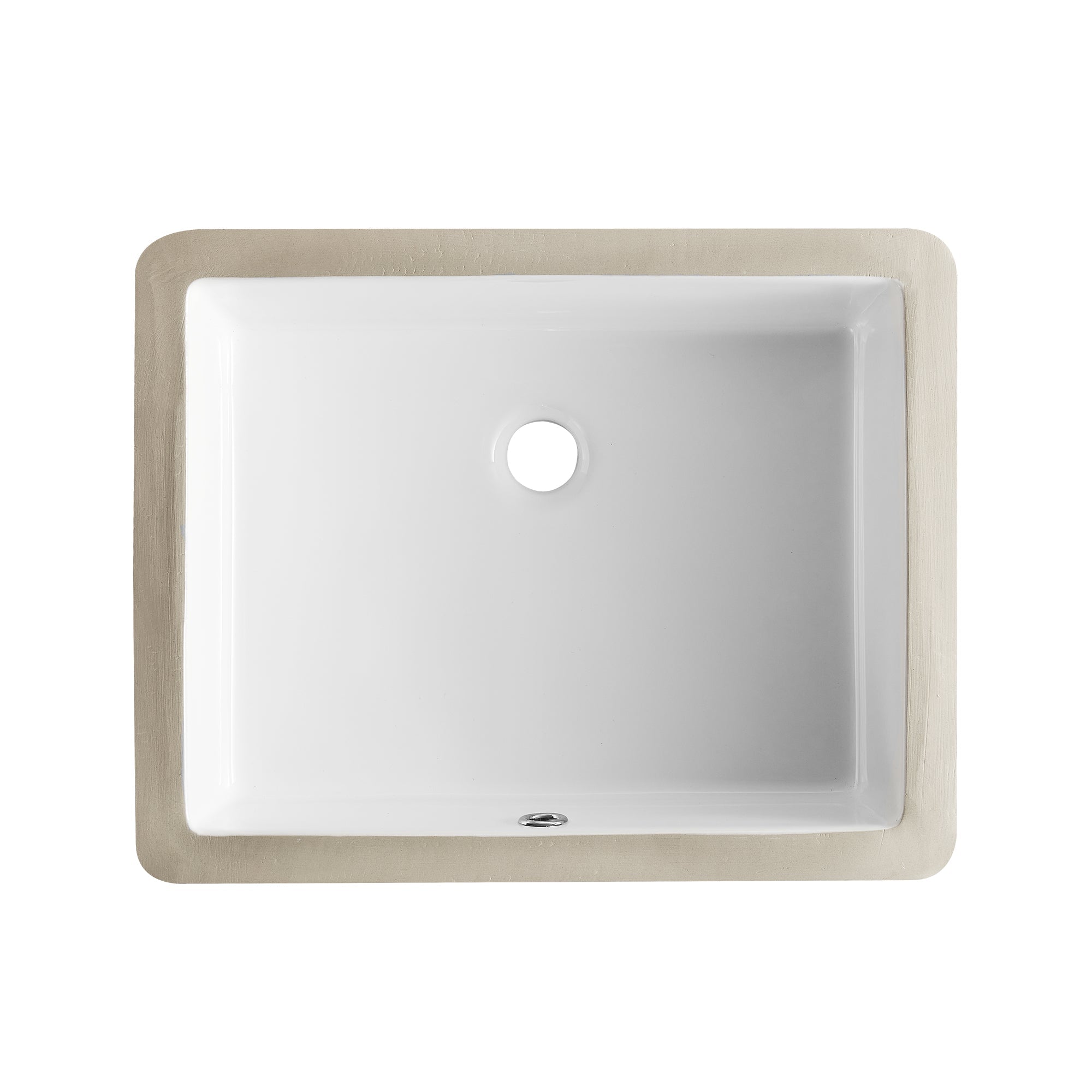 URSA 21" X 15" Rectangular Undermount Bathroom Sink, Overflow Hole With Multiple Colors