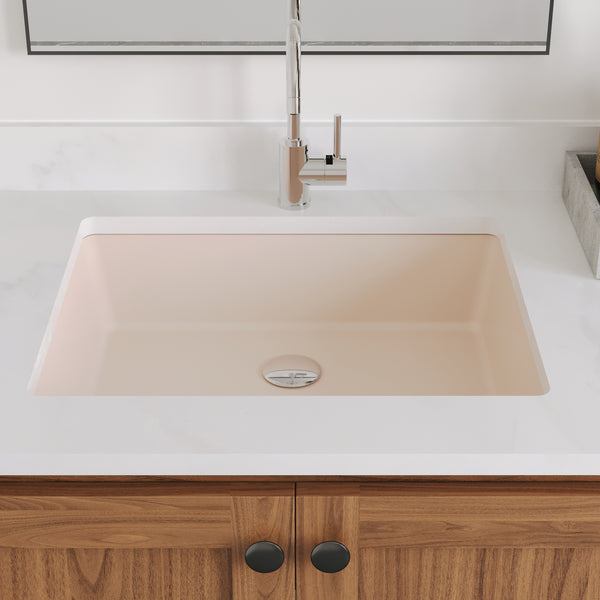 URSA 21" X 15" Rectangular Undermount Bathroom Sink, Overflow Hole With Multiple Colors