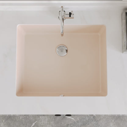 URSA 21" X 15" Rectangular Undermount Bathroom Sink, Overflow Hole With Multiple Colors