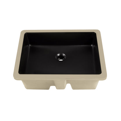 URSA 21" X 15" Rectangular Undermount Bathroom Sink, Overflow Hole With Multiple Colors