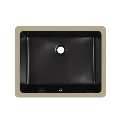 URSA 21" X 15" Rectangular Undermount Bathroom Sink, Overflow Hole With Multiple Colors