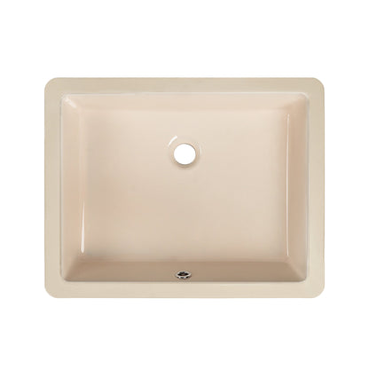 URSA 21" X 15" Rectangular Undermount Bathroom Sink, Overflow Hole With Multiple Colors
