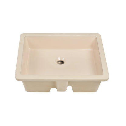 URSA 21" X 15" Rectangular Undermount Bathroom Sink, Overflow Hole With Multiple Colors