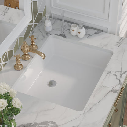 URSA 21" X 15" Rectangular Undermount Bathroom Sink, Overflow Hole With Multiple Colors