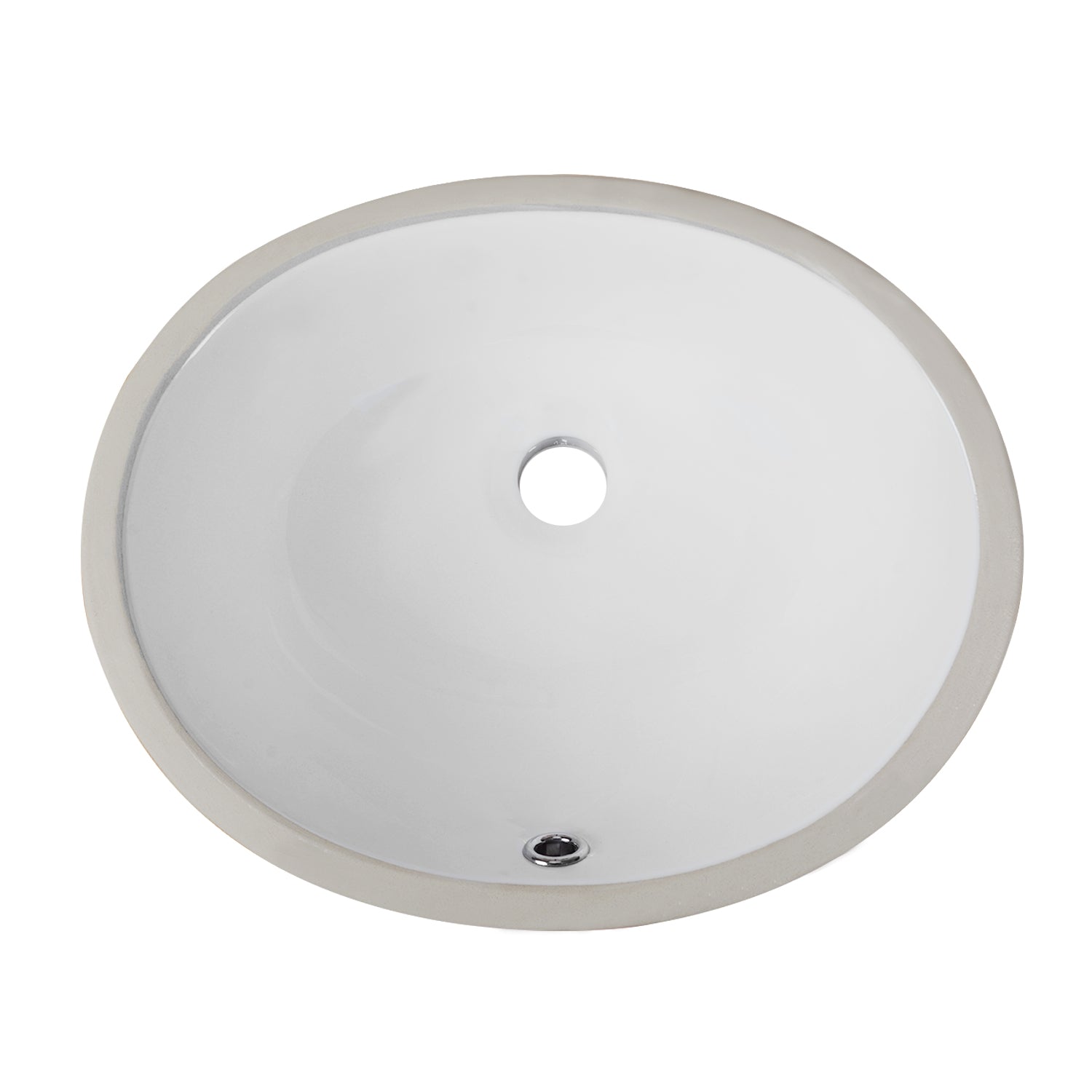 DeerValley Bath DeerValley DV-1U301 Liberty 16 1/2" X 13 3/8" Oval Vitreous China Undermount Bathroom Sink With Overflow Hole Undermount Sinks