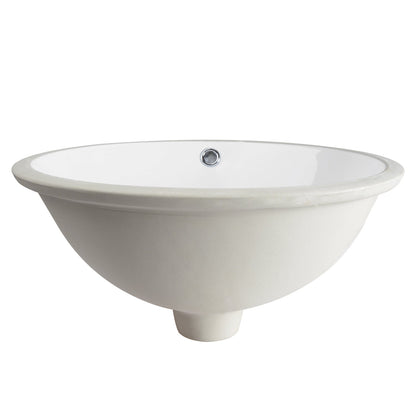 SYMMETRY 18" X 15" Oval Undermount Bathroom Sink, Overflow Hole With Multiple Colors