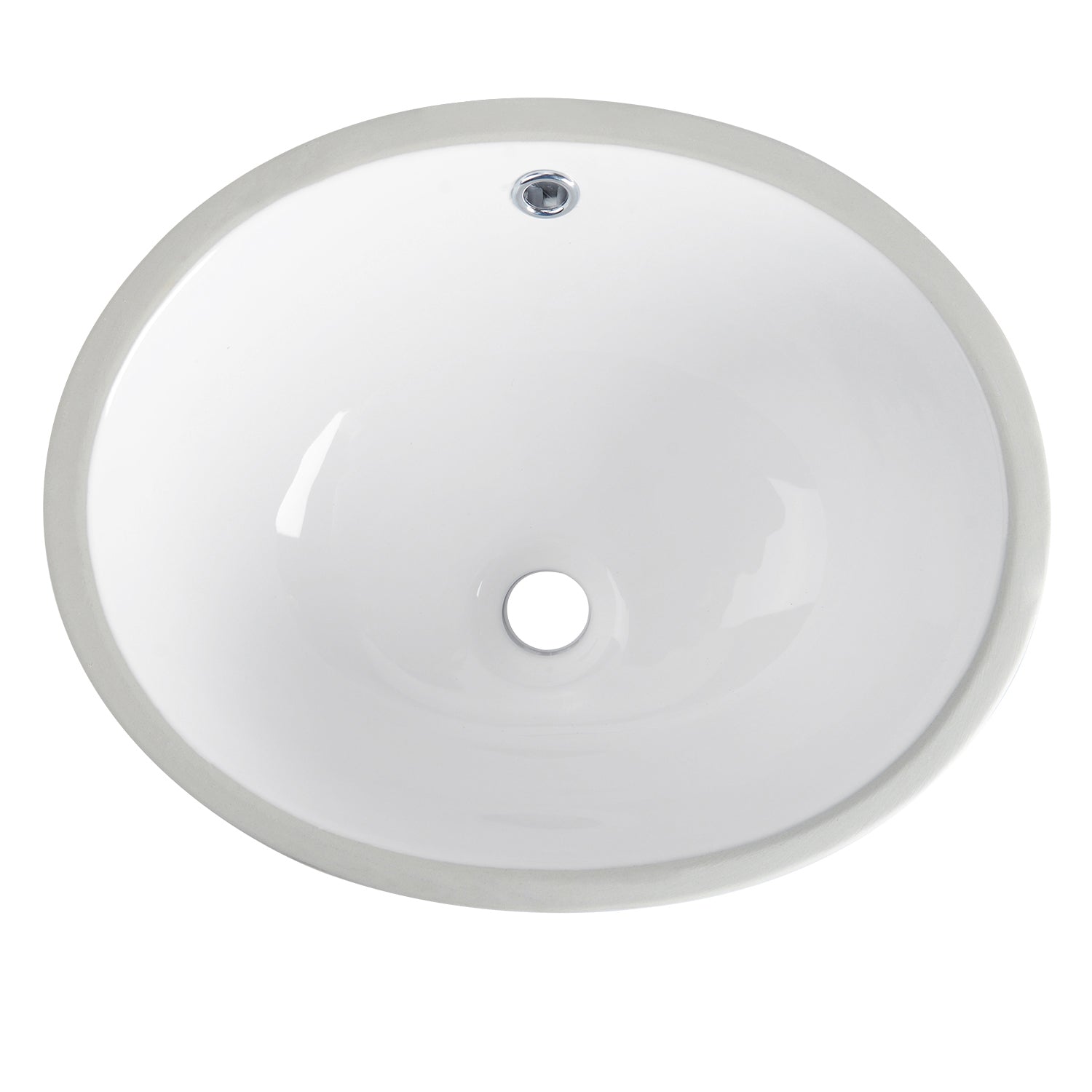 SYMMETRY 18" X 15" Oval Undermount Bathroom Sink, Overflow Hole With Multiple Colors