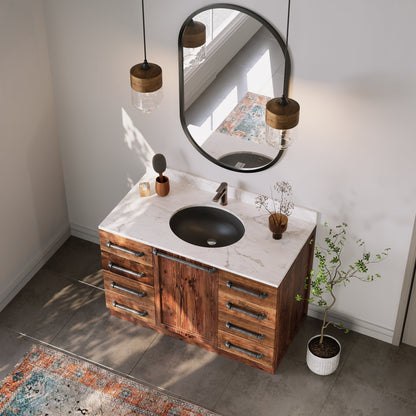 SYMMETRY 18" X 15" Oval Undermount Bathroom Sink, Overflow Hole With Multiple Colors