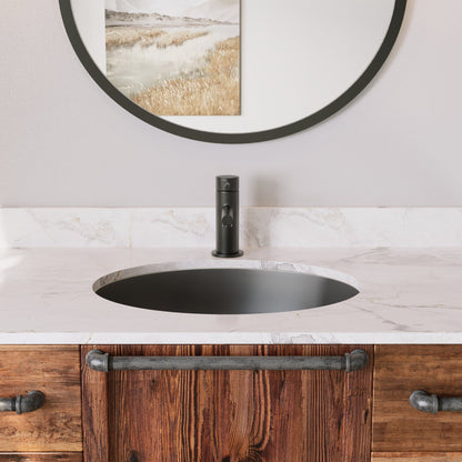 SYMMETRY 18" X 15" Oval Undermount Bathroom Sink, Overflow Hole With Multiple Colors