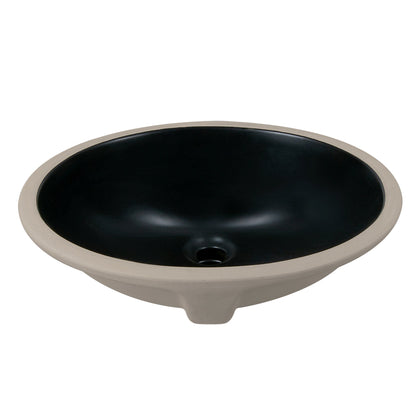 SYMMETRY 18" X 15" Oval Undermount Bathroom Sink, Overflow Hole With Multiple Colors
