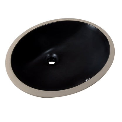 SYMMETRY 18" X 15" Oval Undermount Bathroom Sink, Overflow Hole With Multiple Colors