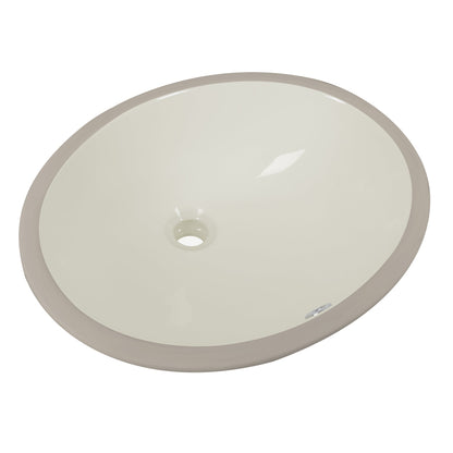 SYMMETRY 18" X 15" Oval Undermount Bathroom Sink, Overflow Hole With Multiple Colors