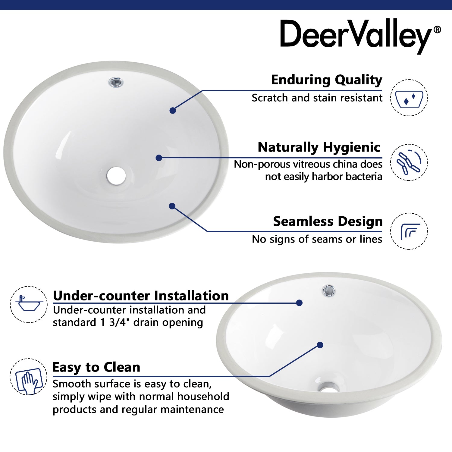 DeerValley DV-1U305 Symmetry 19 1/2