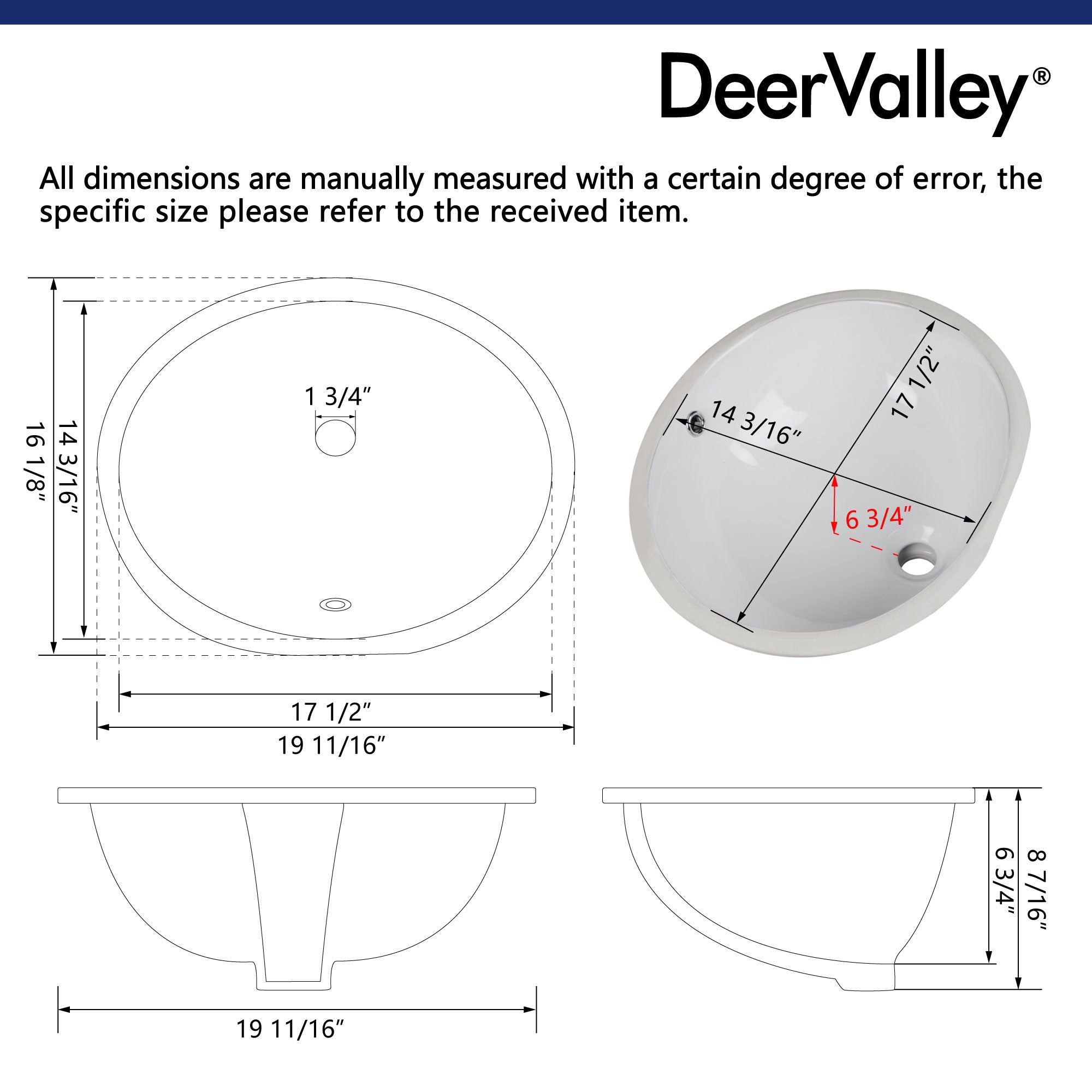 瀑布12 DeerValley DV-1U305 Symmetry 19 1/2
