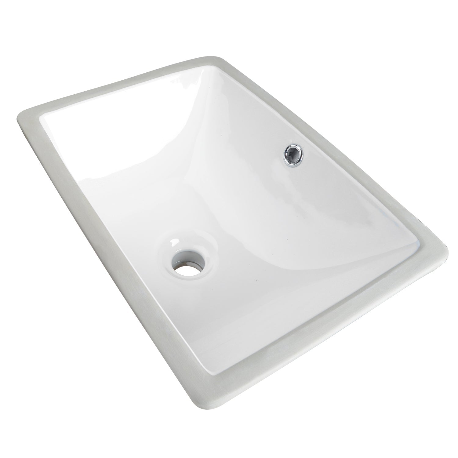 URSA 18" X 13" Rectangular Undermount Bathroom Sink, Overflow Hole With Multiple Colors