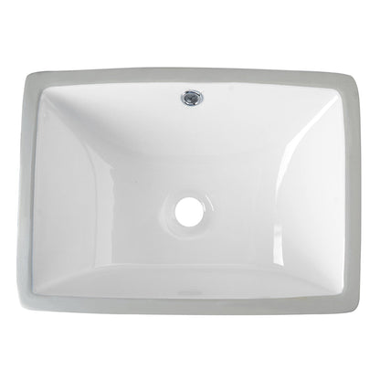 URSA 18" X 13" Rectangular Undermount Bathroom Sink, Overflow Hole With Multiple Colors