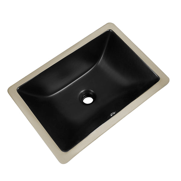 URSA 18" X 13" Rectangular Undermount Bathroom Sink, Overflow Hole With Multiple Colors