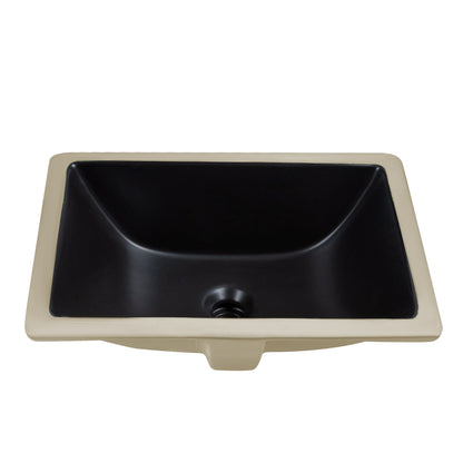 URSA 18" X 13" Rectangular Undermount Bathroom Sink, Overflow Hole With Multiple Colors