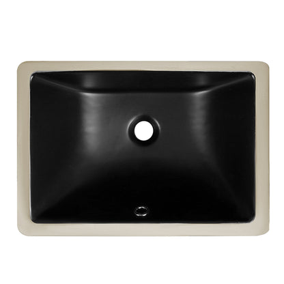 URSA 18" X 13" Rectangular Undermount Bathroom Sink, Overflow Hole With Multiple Colors