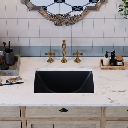 URSA 18" X 13" Rectangular Undermount Bathroom Sink, Overflow Hole With Multiple Colors