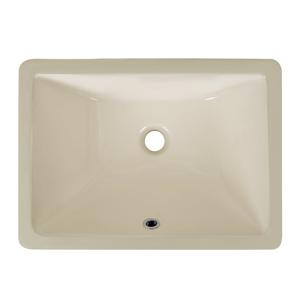 URSA 18" X 13" Rectangular Undermount Bathroom Sink, Overflow Hole With Multiple Colors