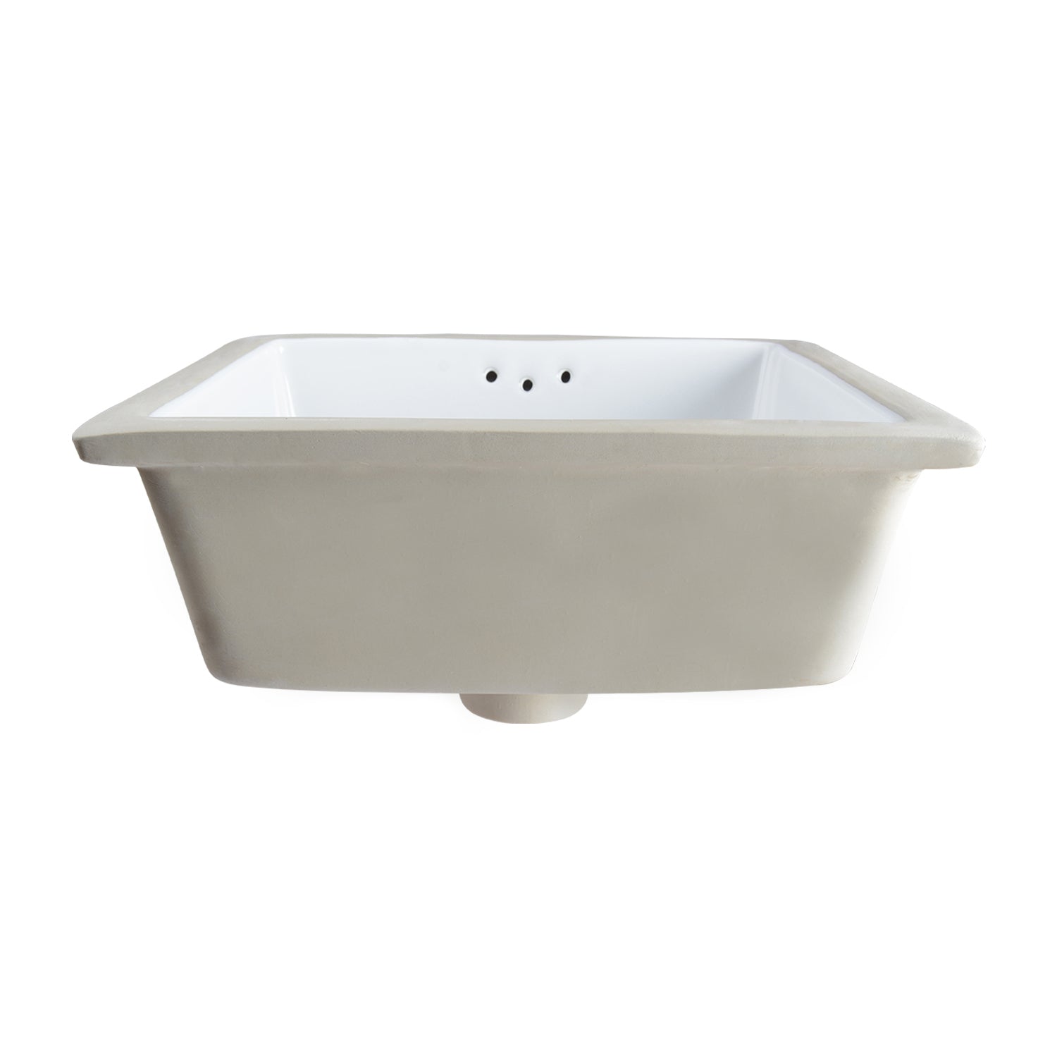 DeerValley Bath DeerValley DV-1U307 Ursa 16" X 14" Rectangular Vitreous China Undercounter Bathroom Sink With Overflow Hole Undermount Sinks