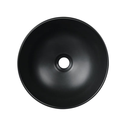 SYMMETRY 12.80" Round Vessel Bathroom Sink, Without Overflow With Multiple Colors
