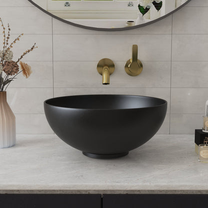 SYMMETRY 12.80" Round Vessel Bathroom Sink, Without Overflow With Multiple Colors