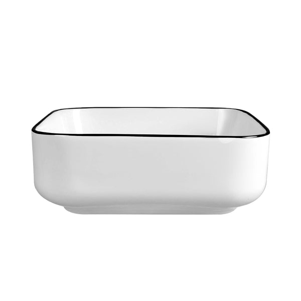 DeerValley DV-1V0033 Ace 15'' White Ceramic Square Vessel Bathroom Sink