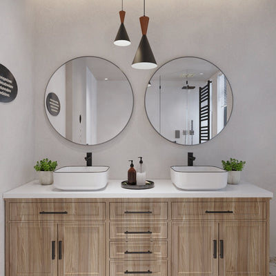 Deervalley DV-1V0033 15" Square Vessel Bathroom Sink, Without Overflow