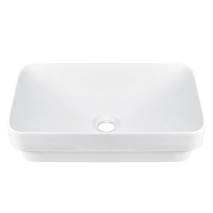 ALLY 12"/16" Rectangular Drop-in Bathroom Sink With Multiple Colors, Scratch-Resistant Ceramic