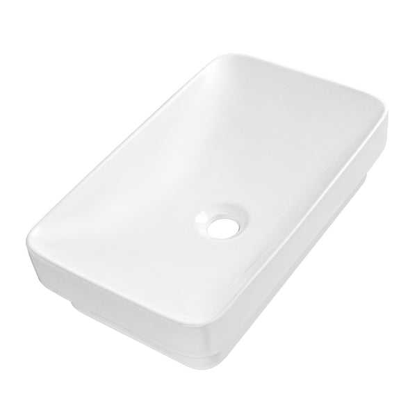 ALLY 12" Rectangular Drop-in Bathroom Sink, Scratch-Resistant Ceramic