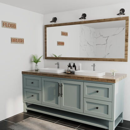 ALLY 12"/16" Rectangular Drop-in Bathroom Sink With Multiple Colors, Scratch-Resistant Ceramic