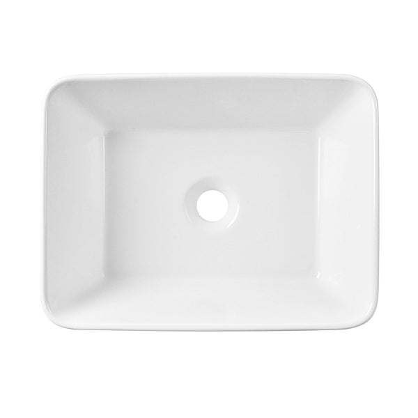 LIBERTY 12" Rectangular Vessel Bathroom Sink, Without Overflow