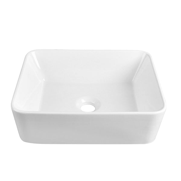 LIBERTY 12" Rectangular Vessel Bathroom Sink, Without Overflow