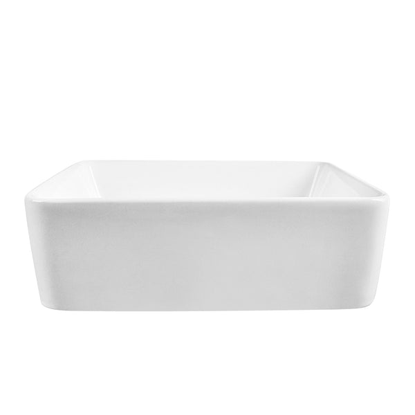 LIBERTY 12" Rectangular Vessel Bathroom Sink, Without Overflow