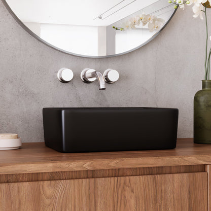 LIBERTY 12" Rectangular Vessel Bathroom Sink, Without Overflow