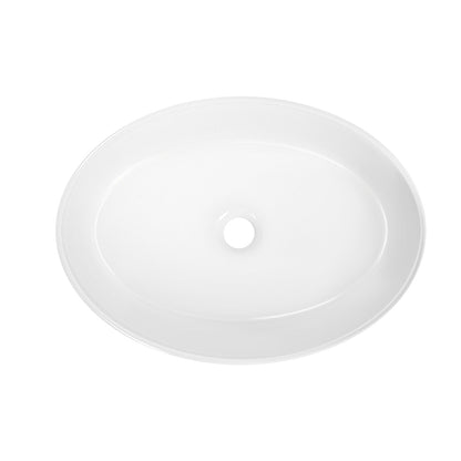 HORIZON 14" Oval Vessel Bathroom Sink, Without Overflow