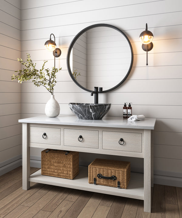 DeerValley Horizon White Ceramic Glazed Oval Vessel Bathroom Sink DV-1V051/0089/0090