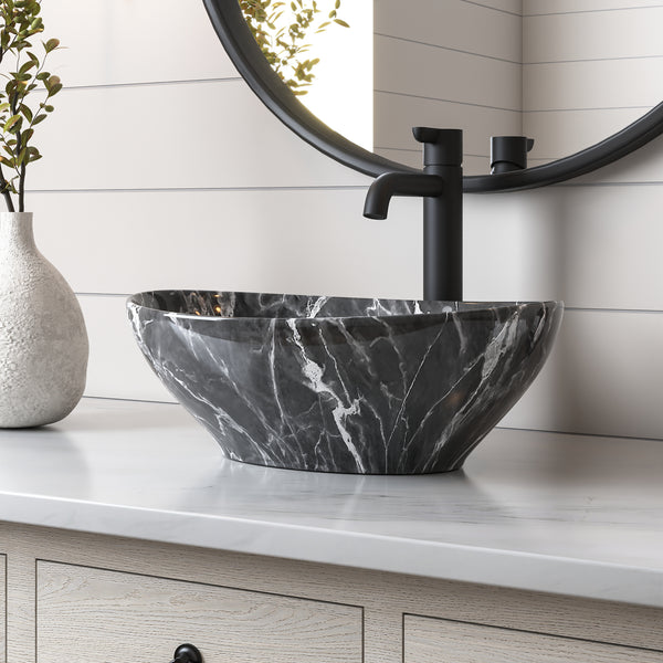 DeerValley Horizon White Ceramic Glazed Oval Vessel Bathroom Sink DV-1V051/0089/0090